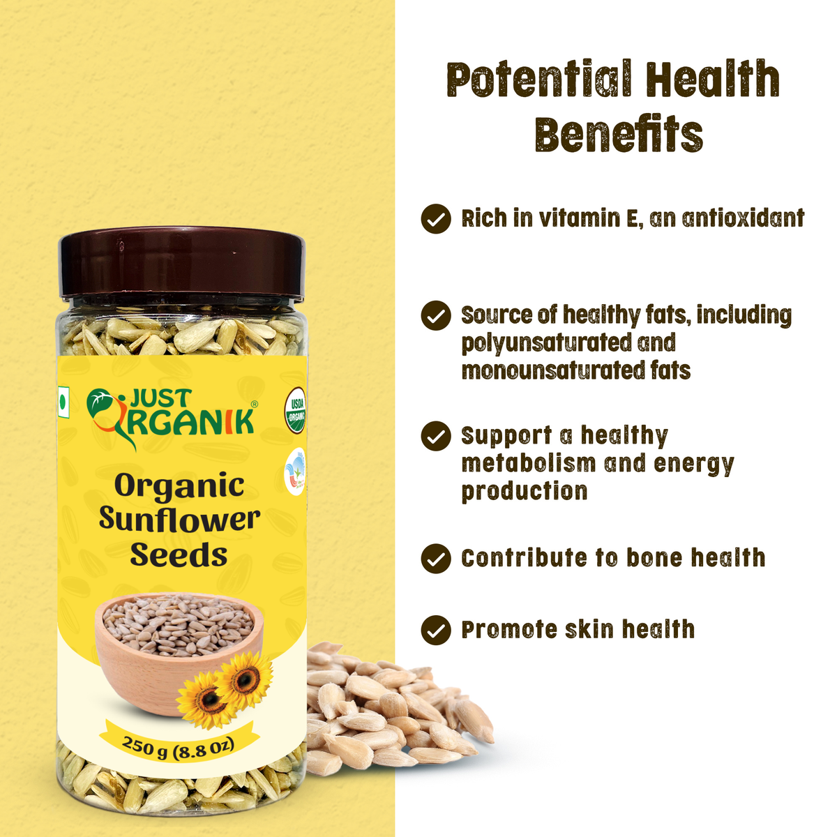 Sunflower seeds (surajmukhi ke beej)