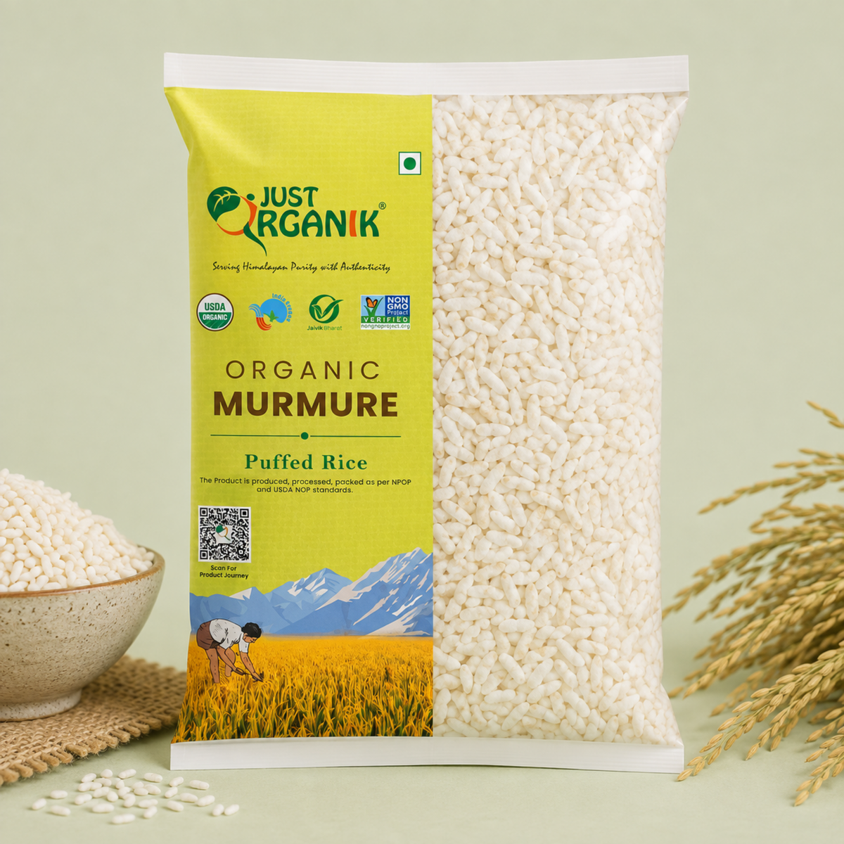 Puffed rice (murmure)